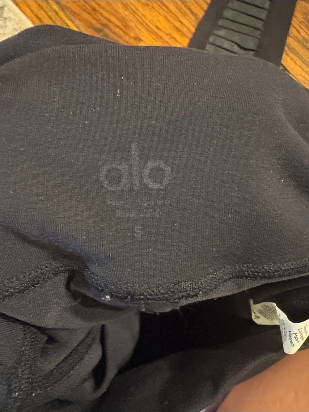 🎉EUC! ALO Yoga Black Ribbed Panel High-Rise Leggings
